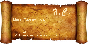 Neu Cezarina névjegykártya